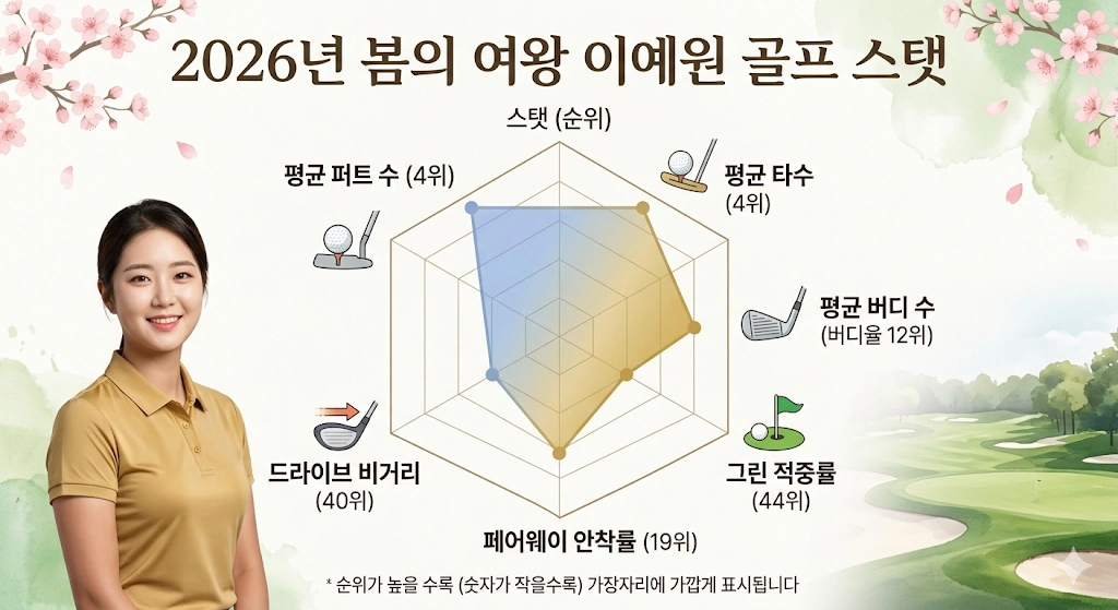 2026년 봄의 여왕 이예원 골프 스탯