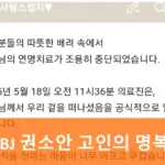 안타까운 부고 숲 스트리머 BJ 권소안 사망 지주막하출혈이라니...