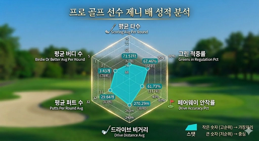 양계장 딸 한국계 골프 제니 배 프로필 클럽 퍼터 국적 수상 상금 일정 LPGA (엄마 배해나 프로) LPGA 제니 배 프로 골퍼 스탯 (2025년 기준 )