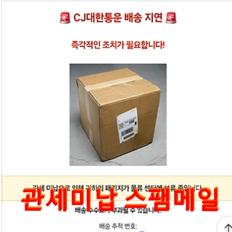관세미납메일 KR74293812CJ