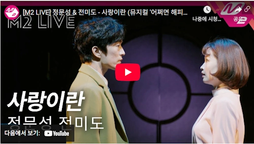 박천휴 작사가 뮤지컬 어쩌면 해피엔딩 정문성 전미도 
