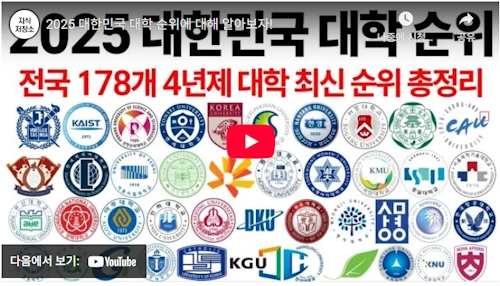 대한민국 대학교 순위 정보 