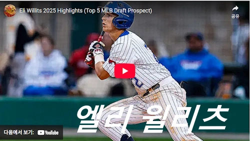 2026년 메이저리그 신인드래프트 결과 MLB 1순위 엘리 윌리츠