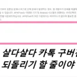 카톡 업데이트 되돌리기 다운그레이드 및 자동 업뎃 차단