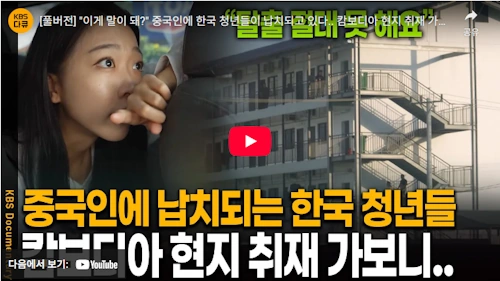 캄보디아 범죄단지 실황