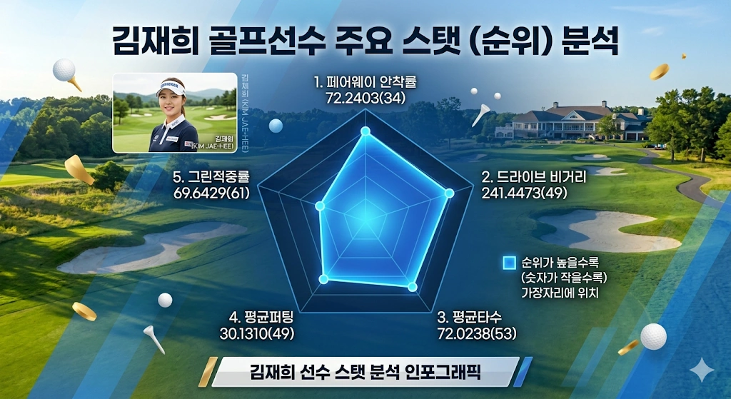 비로 첫 우승 날린 불운의 미녀 골프선수 김재희 프로 프로필 & 클럽 고향 수상 상금 일정 김재희 골프선수 스탯