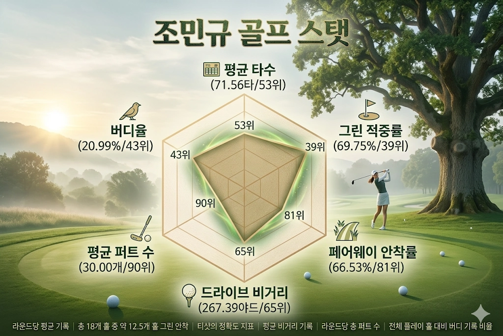 준우승 7번 무관의 제왕 골프선수 조민규 프로 프로필 & 클럽 고향 수상 상금 일정 조민규 골프선수 스탯